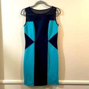 Enfocus Studio (6) Teal/Navy Mini dress